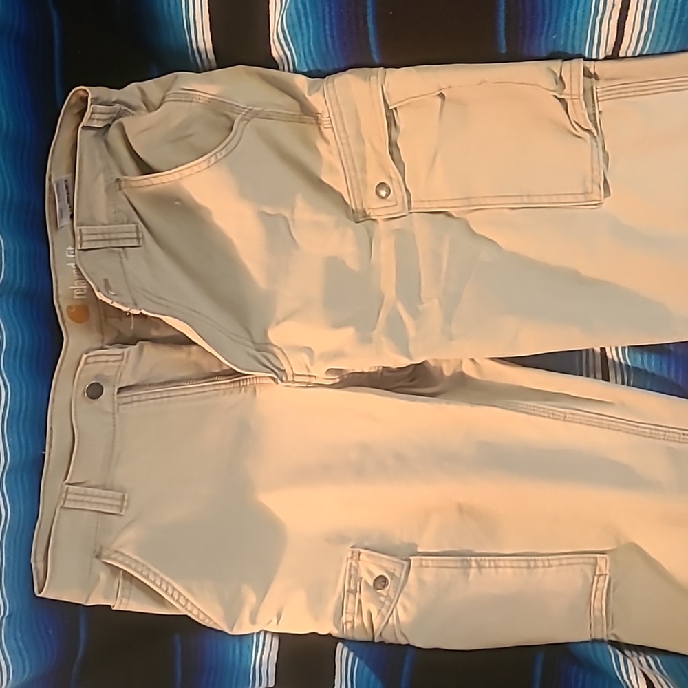 Carhartt cargo pants 34x34 light tan almost white